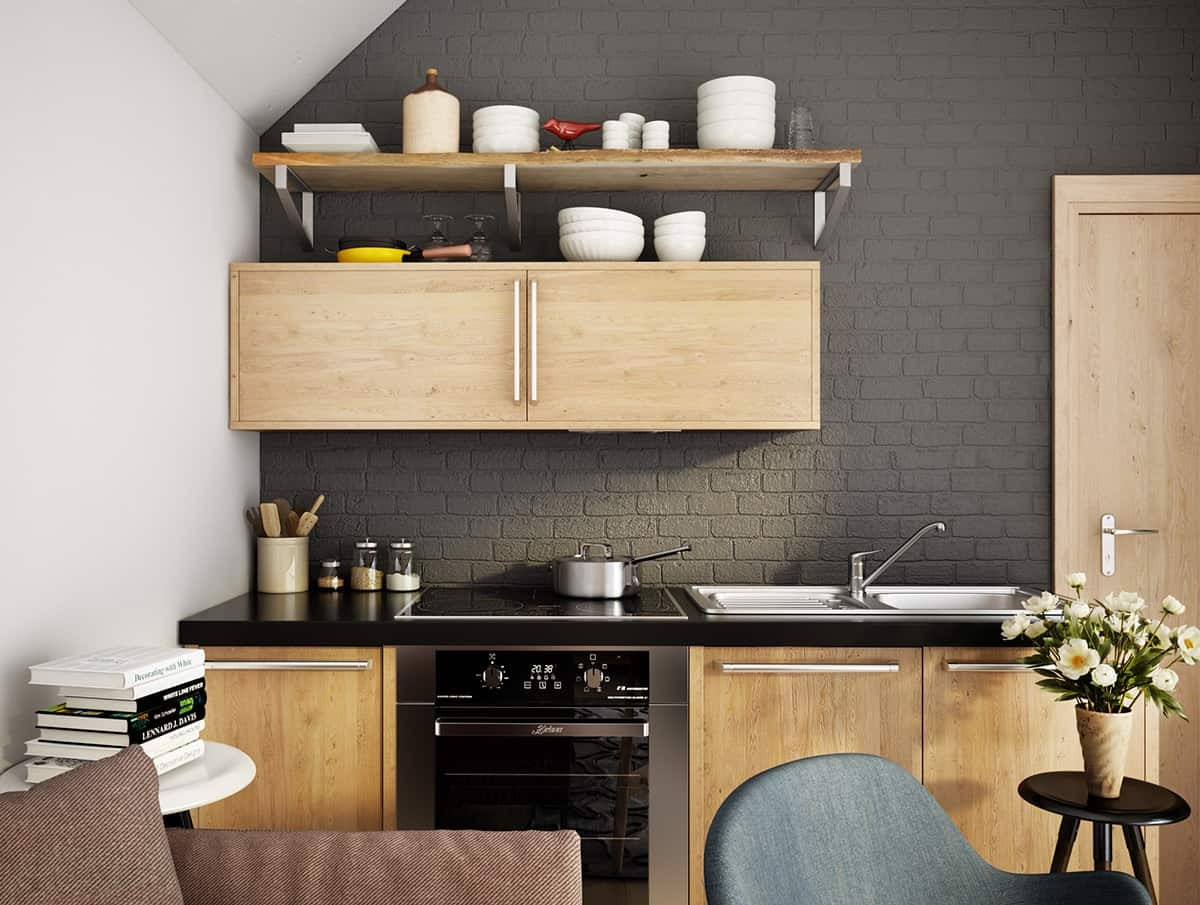 Wood Walls In Kitchen
 Outstanding Black and Wood Kitchens That Will Add Style To