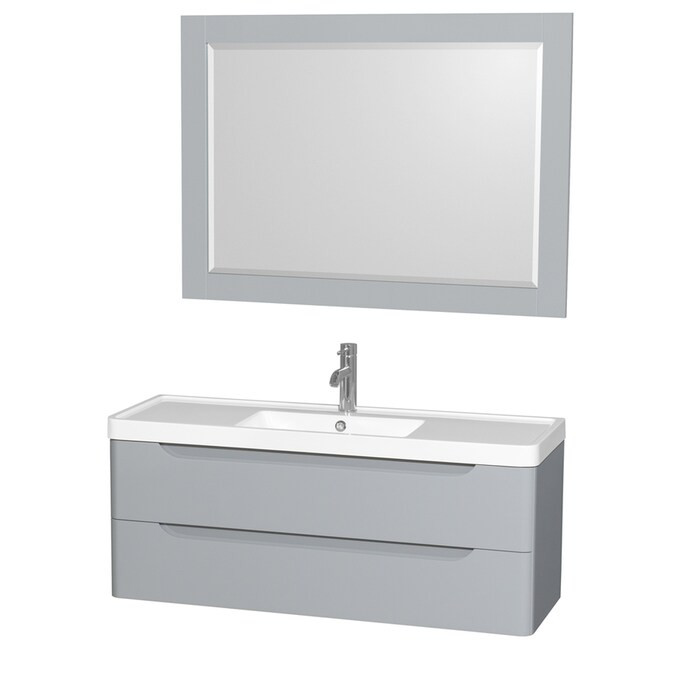 Wyndham Bathroom Vanity
 Wyndham Collection Murano Gray Integrated Single Sink