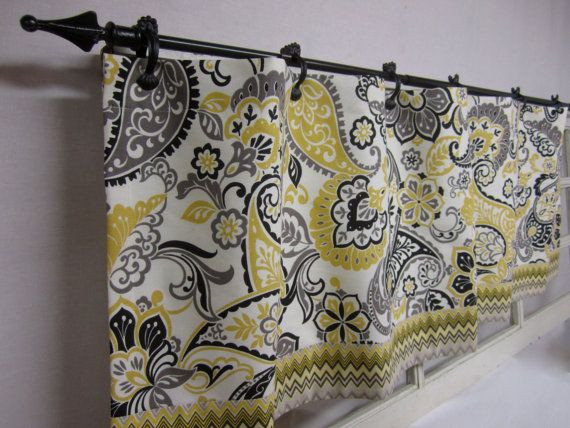 Yellow And Gray Kitchen Curtains
 17 Best images about Yellow Black White Bedroom on