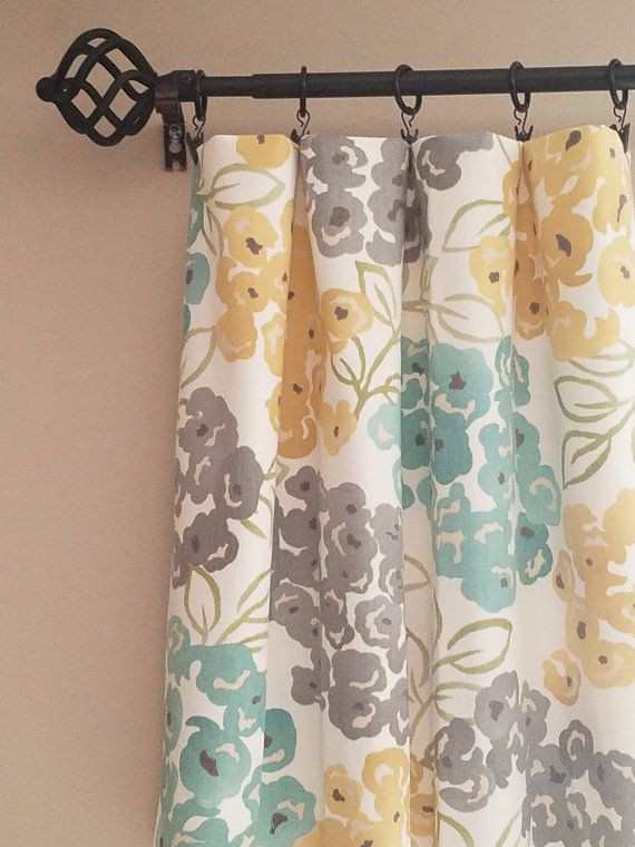 Yellow And Gray Kitchen Curtains
 Aqua teal yellow and gray curtains Yellow and gray