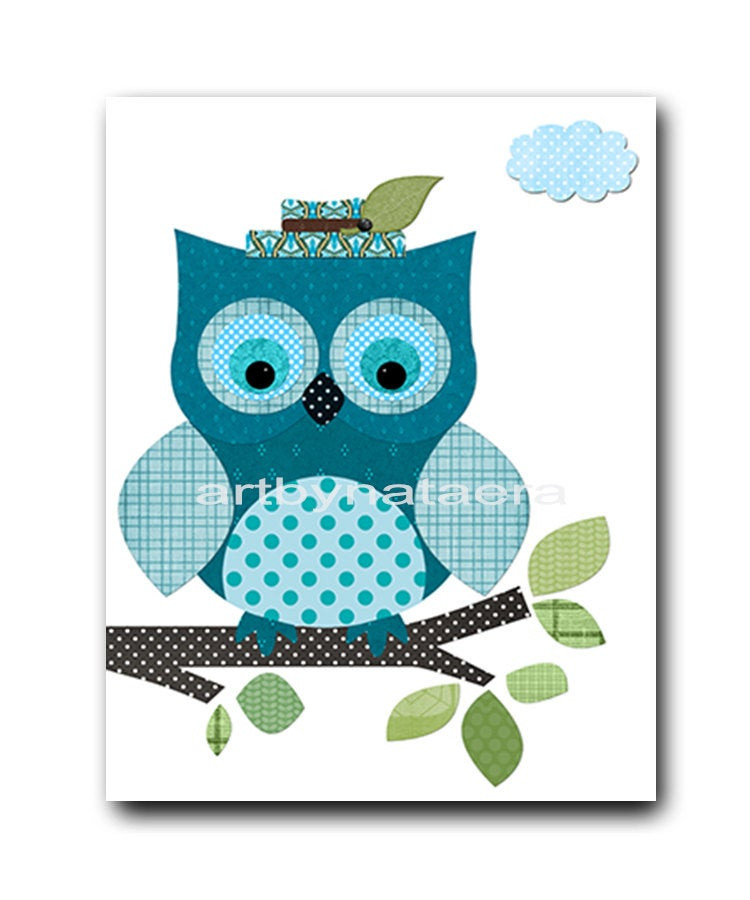 Baby Owls Decor
 Owl Decor Owl Nursery Baby Boy Nursery art print Childrens