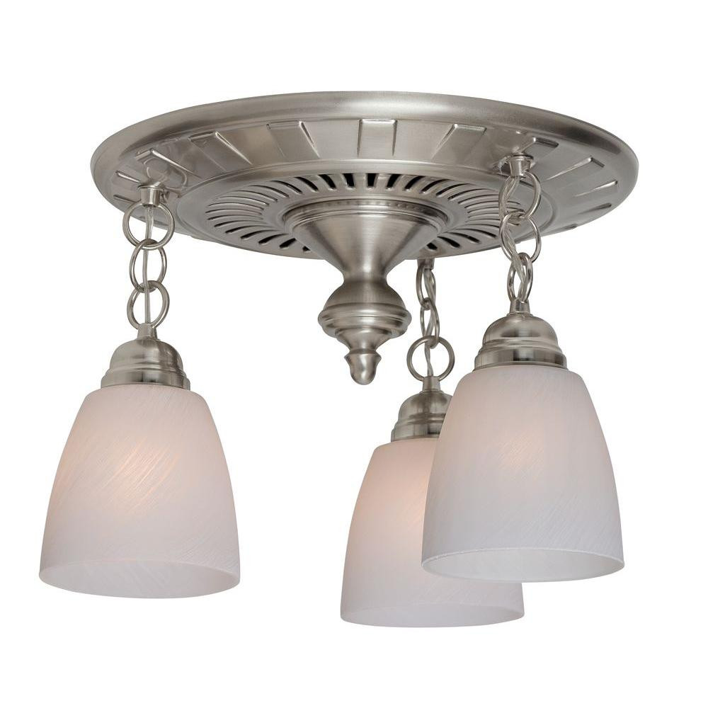 Bathroom Ceiling Light With Fan
 Air King Decorative Nickel 70 CFM Ceiling Exhaust Fan with