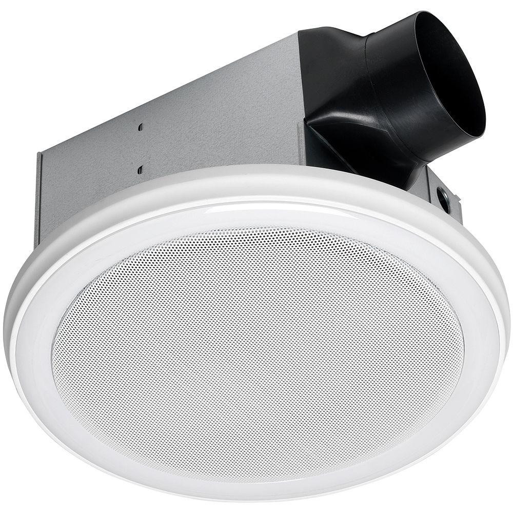 Bathroom Ceiling Light With Fan
 Home Netwerks Decorative White 100 CFM Bluetooth Stereo