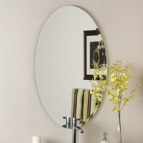 Bathroom Mirror Lowes
 Decor Wonderland 23 6 in Oval Bathroom Mirror at Lowes