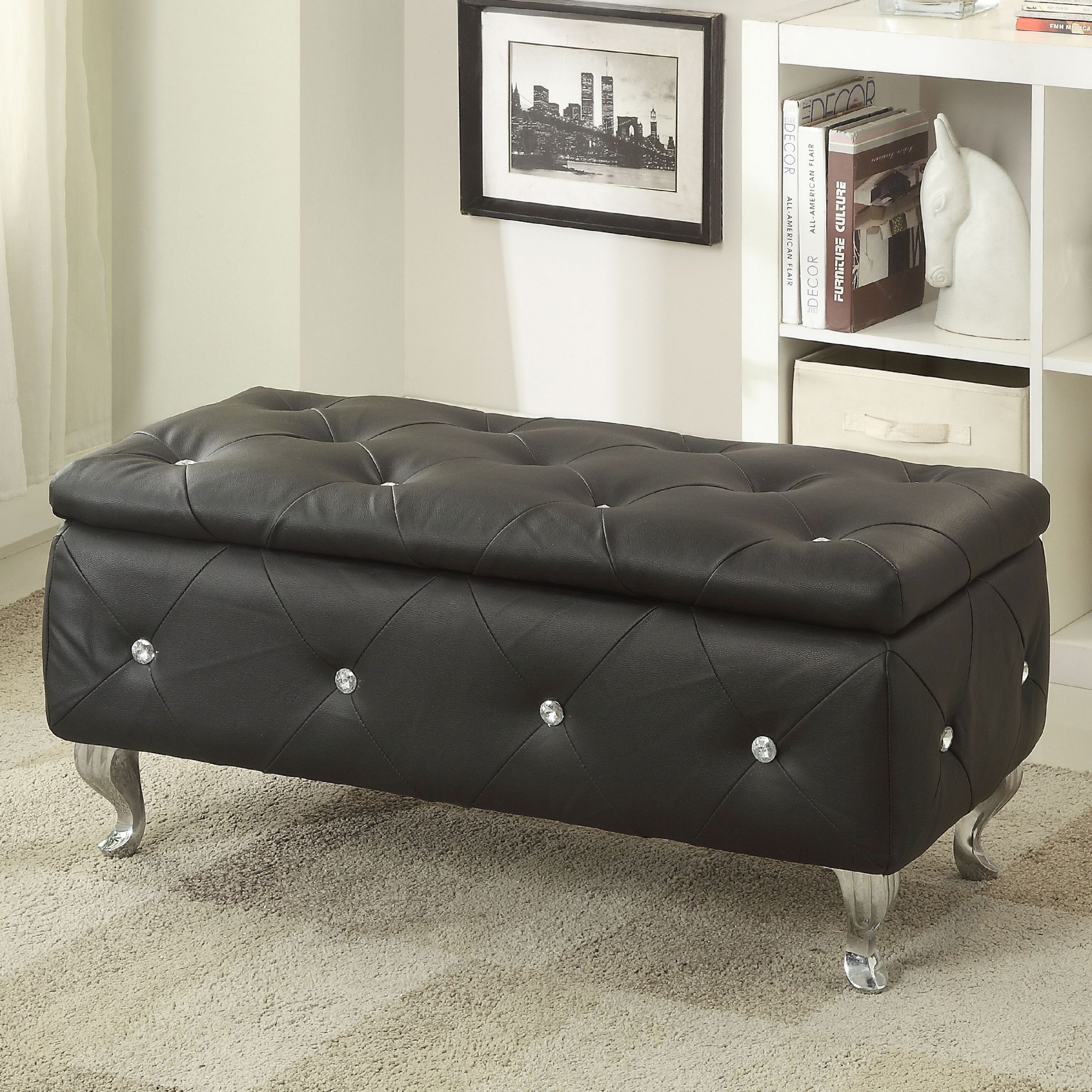 Black Bench With Storage
 Long Bench With Storage – HomesFeed