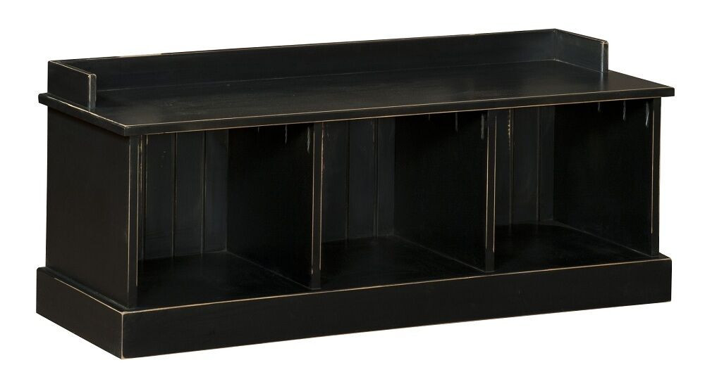 Black Bench With Storage
 Storage Bench Seat Wooden Entryway Benches Black New
