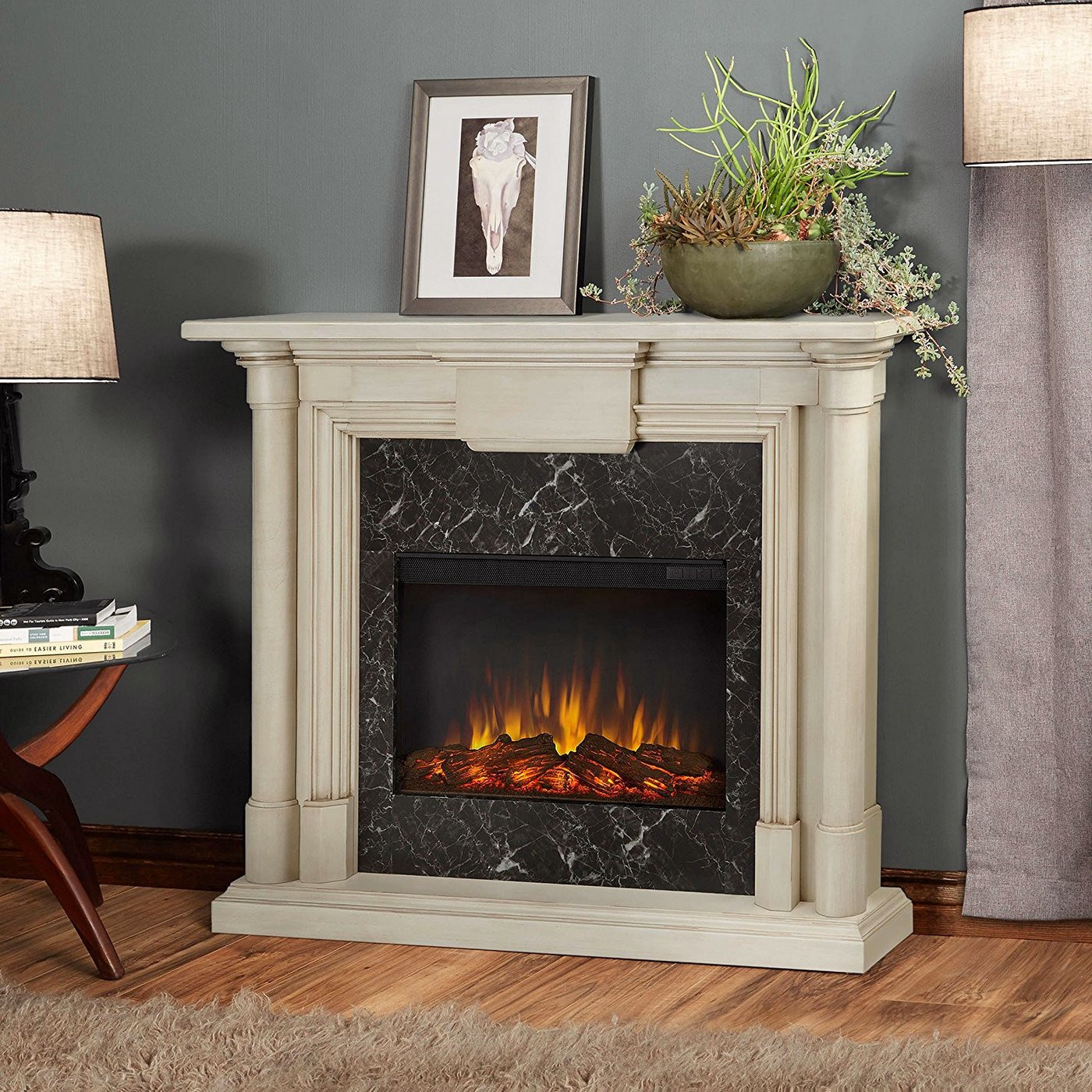 Electric Fireplace Heater
 Maxwell Electric Heater Led Fireplace In Antique White