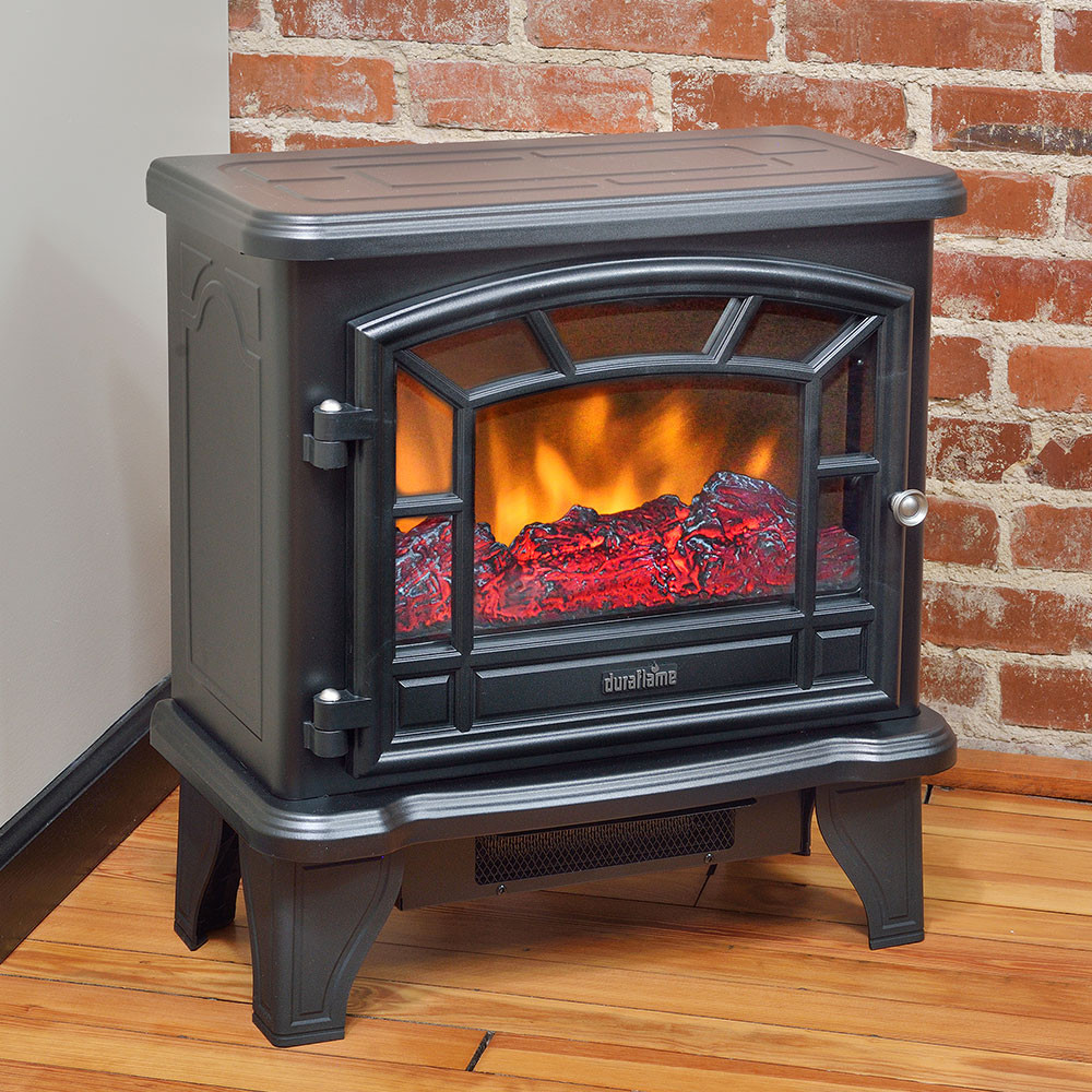 Electric Fireplace Heater
 Duraflame 550 Black Electric Fireplace Stove DFS 550 21