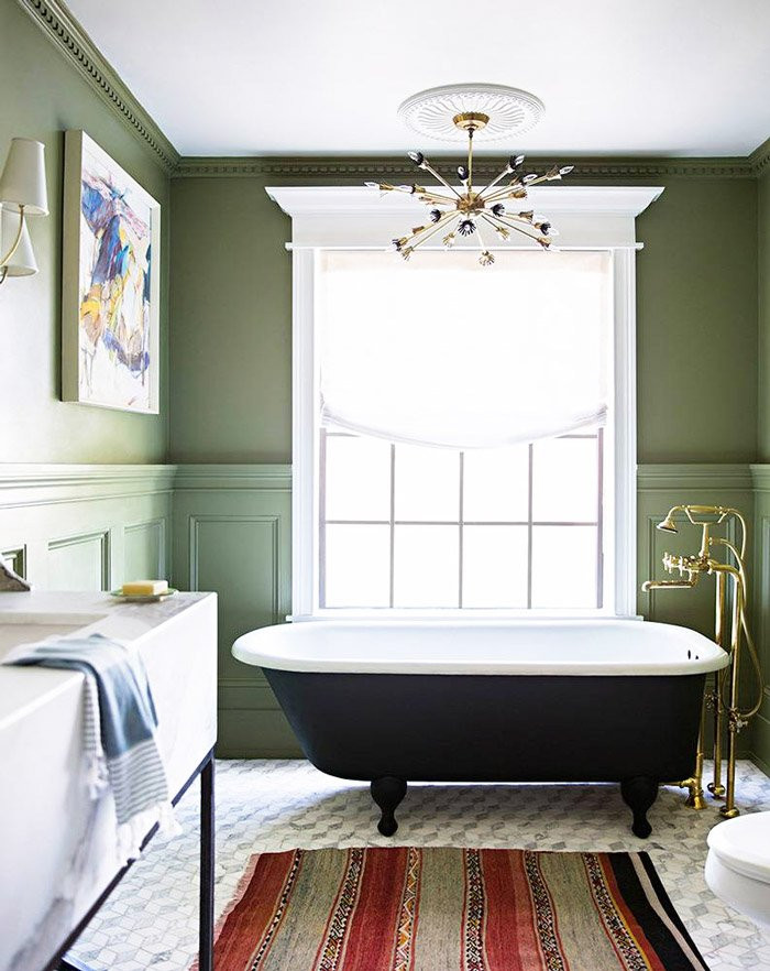 Green Bathroom Walls
 My Fall Palette Green Gold and Marble Thou Swell