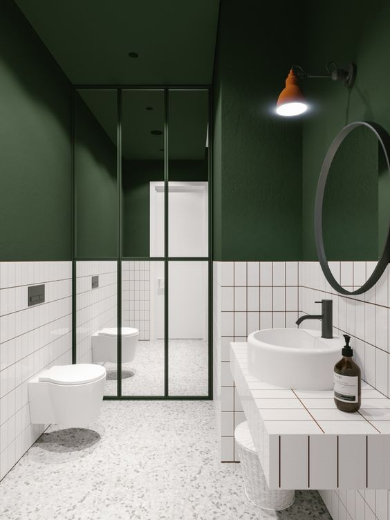 Green Bathroom Walls
 25 Dreamy Green Bathrooms That Inspire Shelterness