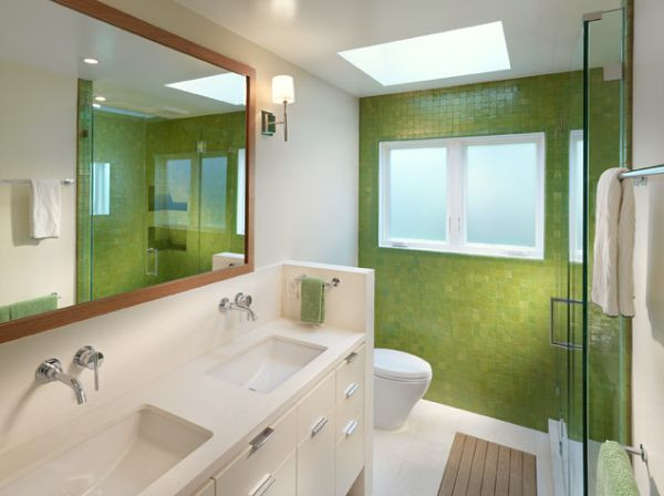 Green Bathroom Walls
 How To Use Green In Bathroom Designs