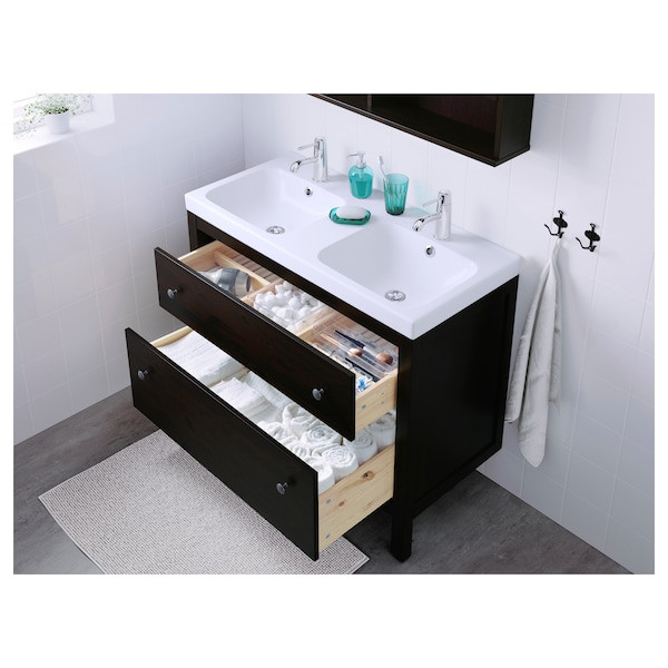 Hemnes Bathroom Vanity
 HEMNES ODENSVIK Bathroom vanity black brown stained