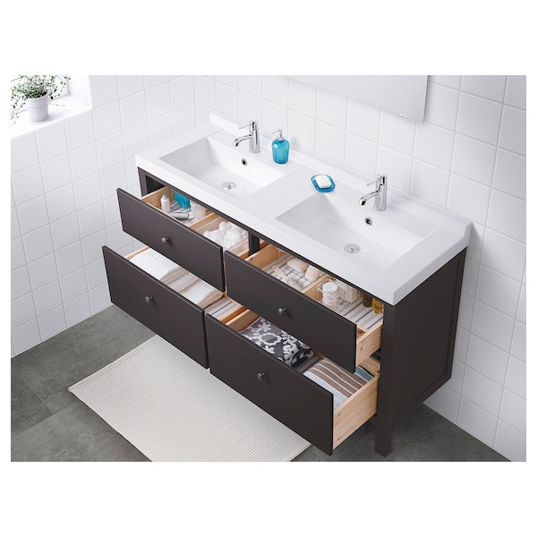 Hemnes Bathroom Vanity
 HEMNES SKOTTVIKEN Bathroom vanity black brown stain IKEA