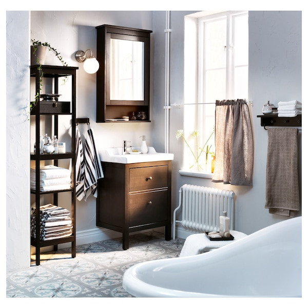 Hemnes Bathroom Vanity
 HEMNES ODENSVIK Bathroom vanity black brown stained