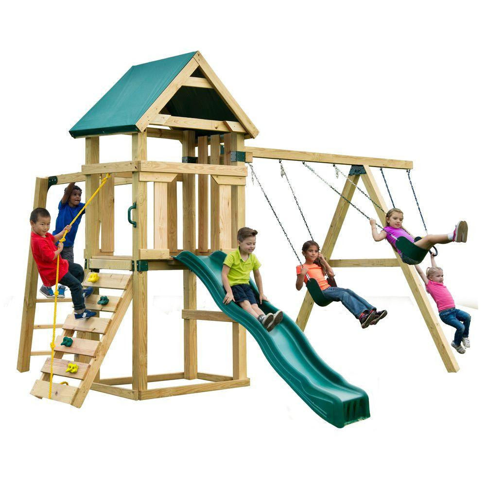 Home Depot Kids Swing Sets
 Swing N Slide Playsets Hawk s Nest Play Set PB 9210 The