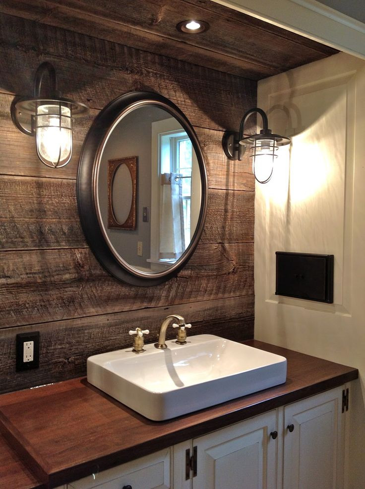 Industrial Style Bathroom Mirror
 32 Cozy And Relaxing Farmhouse Bathroom Designs