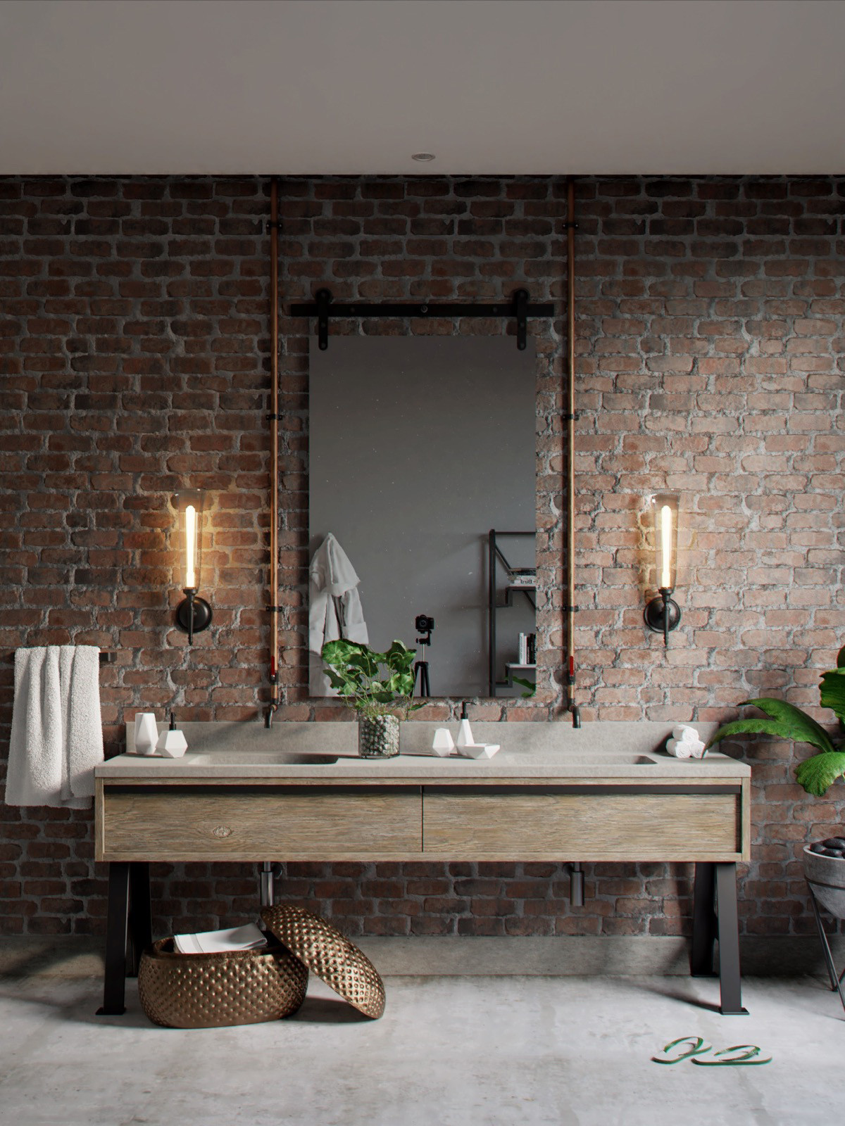 Industrial Style Bathroom Mirror Beautiful 51 Industrial Style Bathrooms Plus Ideas &amp; Accessories You
