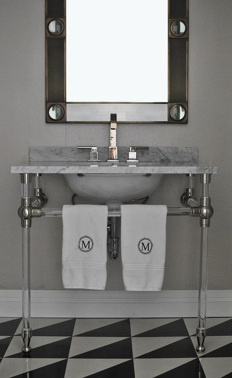 Industrial Style Bathroom Mirror
 Industrial Metal Bathroom Vanity Design Ideas