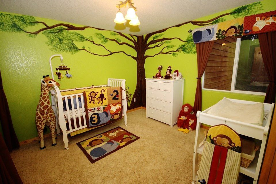 Jungle Baby Room Decor
 Pin on baby rooms