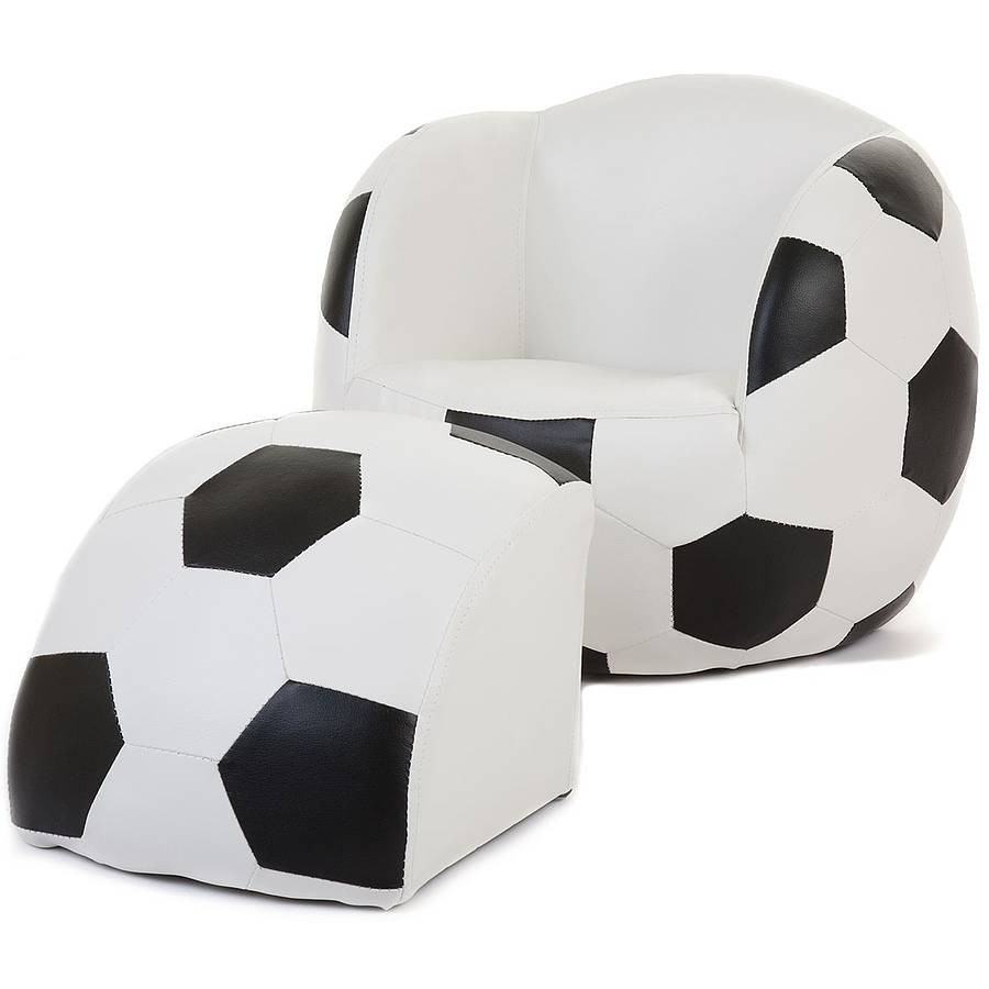 Kids Football Chair
 kids football chair with foot stool by hibba toys of leeds