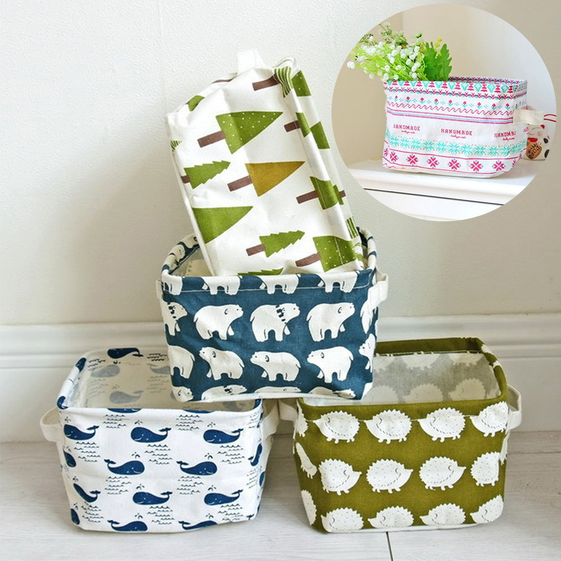 Kids Storage Baskets
 Aliexpress Buy Cute Cotton Linen Storage Baskets