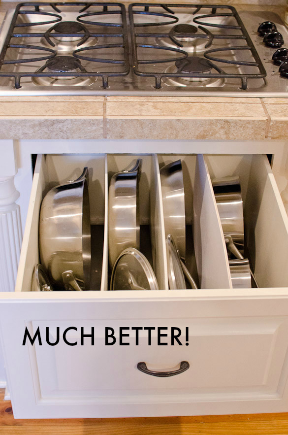 Kitchen Pots And Pans Organizer
 Spring Cleaning DIY Organized Pots and Pans Cookware Drawer