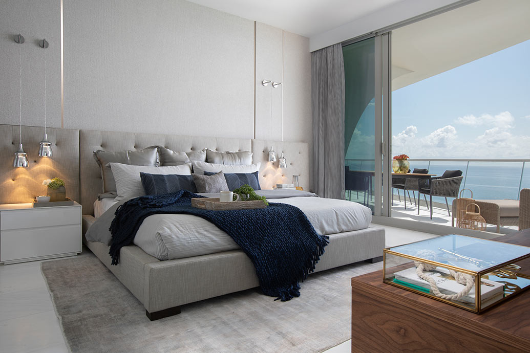 Master Bedroom Art
 Master Bedroom Decor for a Nautical Miami Vacation Home