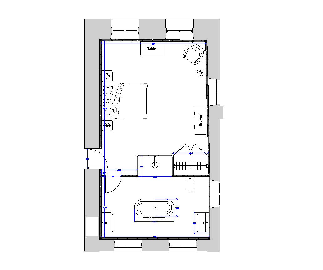 Master Bedroom Layouts
 Master bedroom and en suite design dwg CAD layout