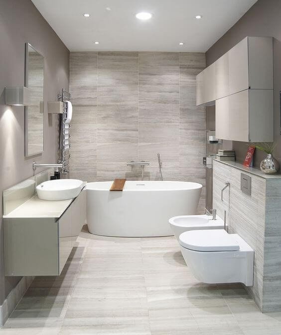 Modern Tile Bathroom
 Beautiful Modern Bathroom Designs With With Soft and