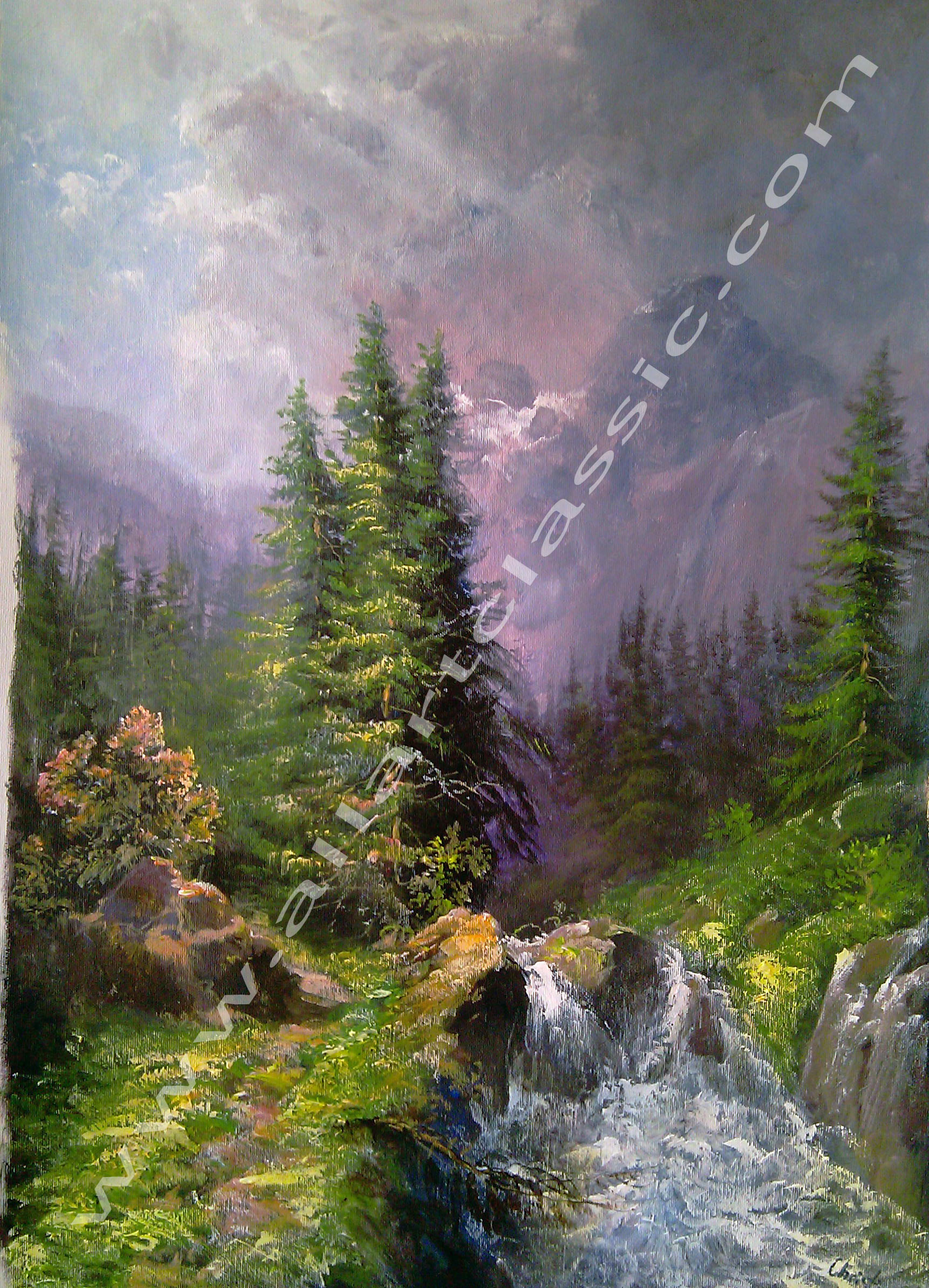 Mountain Landscape Painting
 Original Oil Paintings by Modern Artists