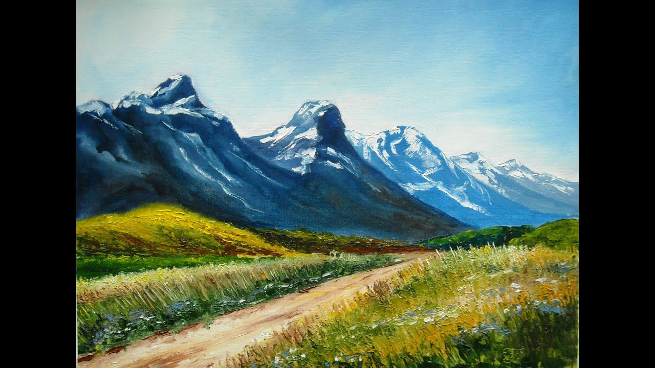 Mountain Landscape Painting
 Oil painting by Lana Kanyo "Landscape with Mountains