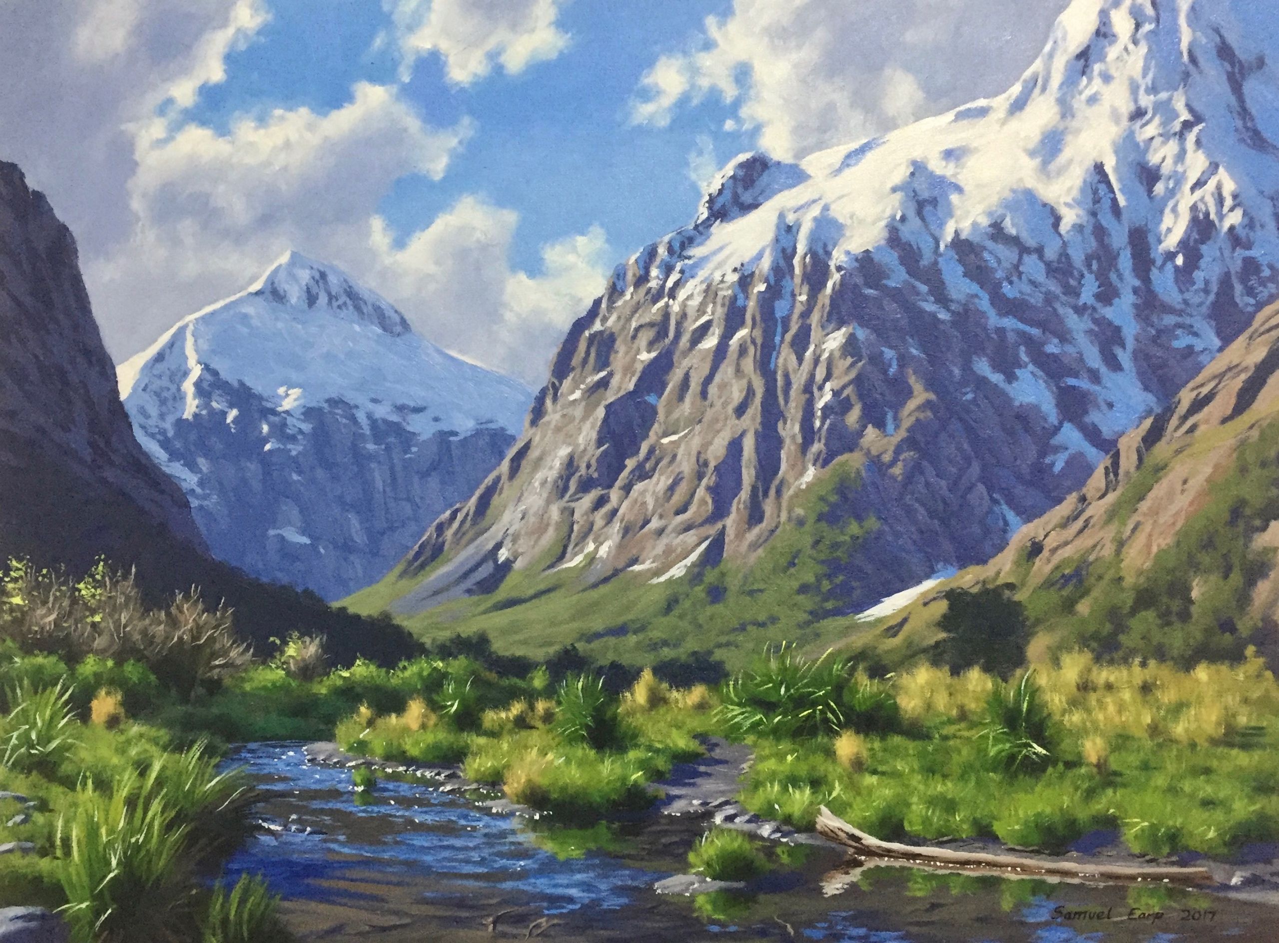Mountain Landscape Painting
 Painting a Mountain Landscape Part 2 Building up the
