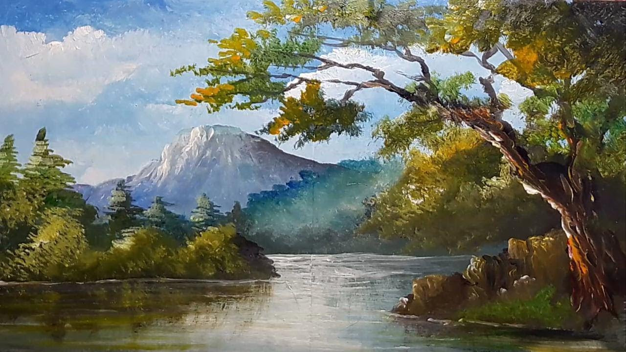 Mountain Landscape Painting
 How to Draw Beautiful Mountain Lake
