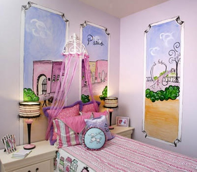 Parisian Themed Bedroom For Girl
 