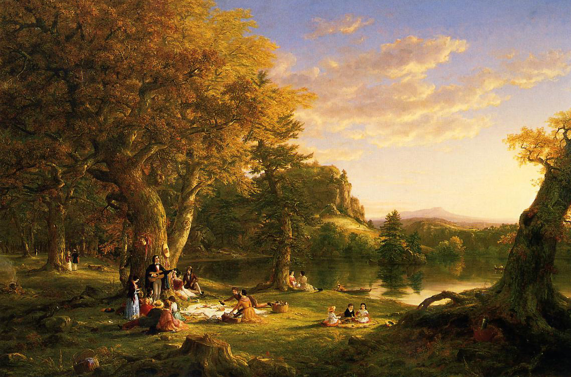 Romantic Landscape Painting
 19th century American Paintings Thomas Cole