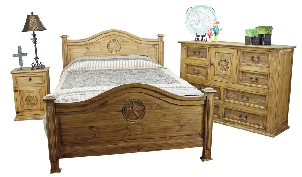 Rustic Pine Bedroom Furniture
 Mexican Pine Furniture Texas Star Rustic Pine Bedroom Set