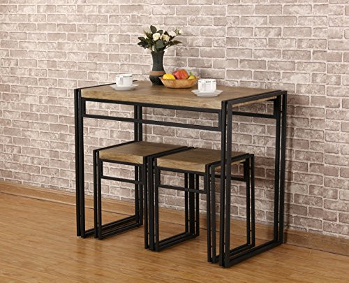 Small Bistro Tables For Kitchen
 FIVEGIVEN 3 Piece Dining Bistro Table Set Indoor Kitchen