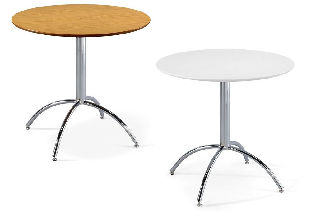 Small Bistro Tables For Kitchen
 Small Round Kitchen Dining Table White or Natural Chrome