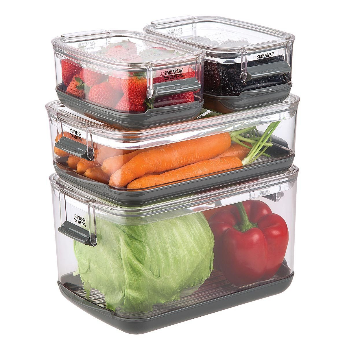 Storage Containers For Kitchen
 Veggie Smart Storage Containers