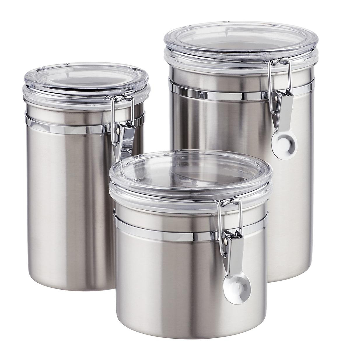 Storage Containers For Kitchen
 Stainless Steel Canisters Brushed Stainless Steel