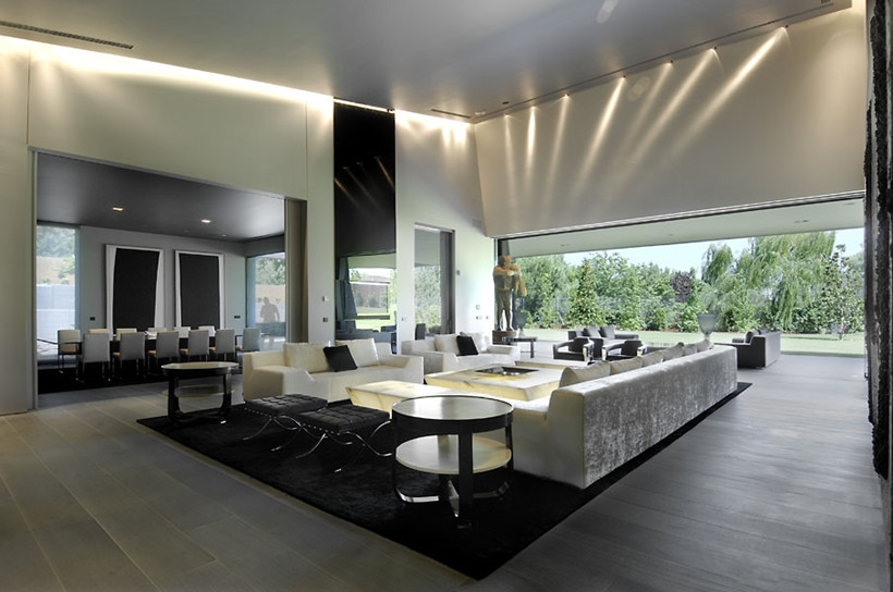 Ultra Modern Living Room
 World of Architecture Ultra Modern Concrete House by A