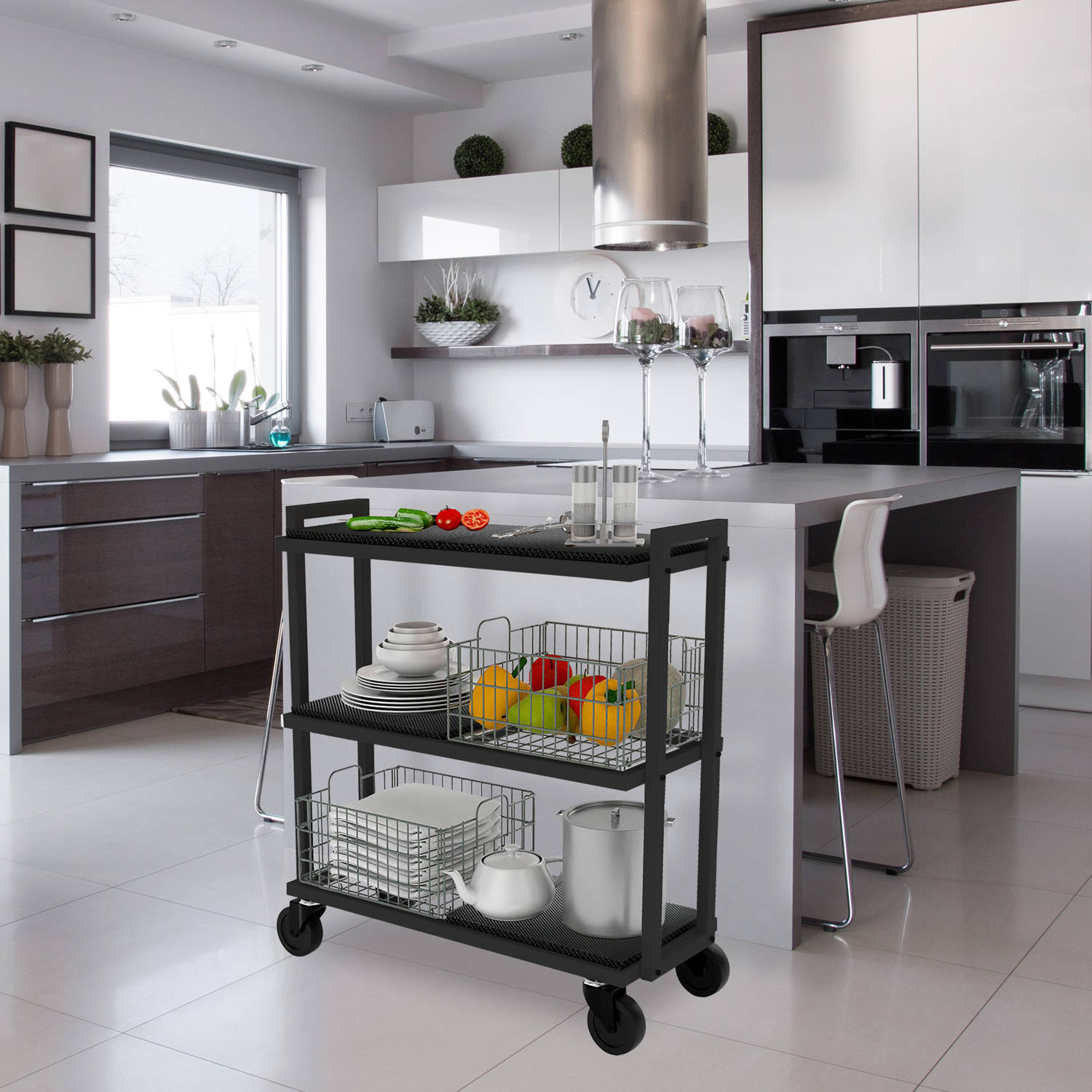 Walmart Kitchen Organizers
 Mainstays Configurable 3 Tier Rolling Kitchen Storage Cart