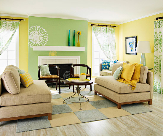 Yellow Living Room Ideas
 